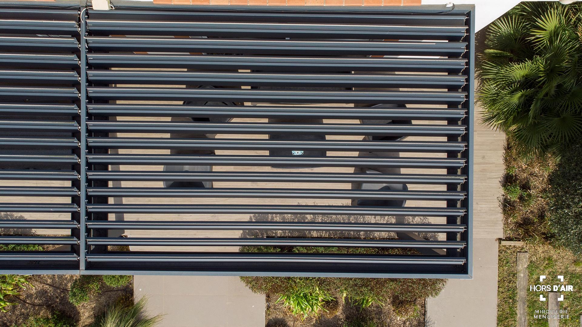 pergola bio-climatique côte pavée Toulouse Hors d'Air